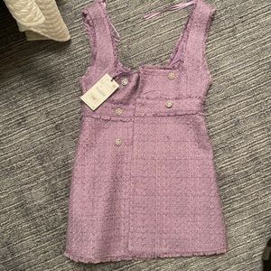 NWT Purple tweed mini dress